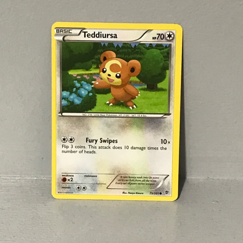 POKEMON CARD: Teddiursa 2013 75/101